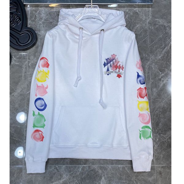 

men's luxury fashion sweatshirts classic ch zipper hoodies women men loose pullover hooded designer horseshoe sanskrit hoodie sweater j, Black
