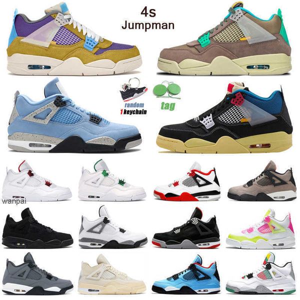 

shoes shoes 2021 jumpman 4s basketball shoes men women 4 university blue desert moss taupe haze pure money fire red sail mens trainers sport, Black
