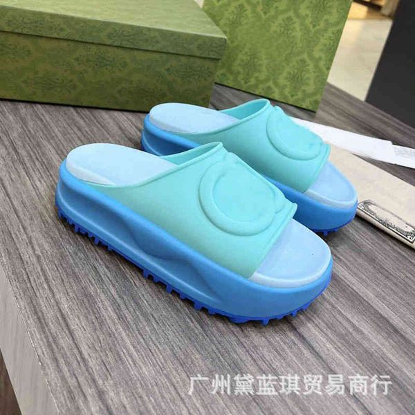 

summer macarone slippers candy color open toe one-sided thick soled slippers muffin shoes women's kbaz 2vcd, Black