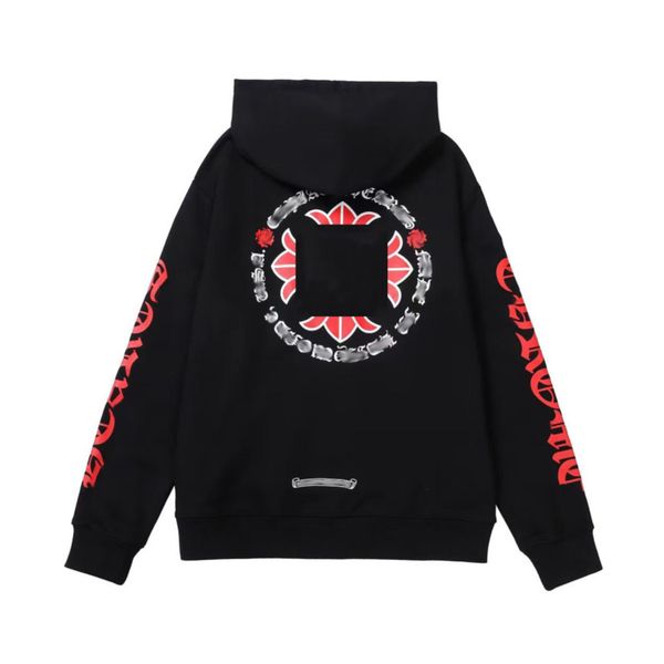 

luxury men's fashion sweatshirts classic ch brand hoodie hooded designer horseshoe sanskrit loose zipper jacket pullover coat women sw, Black