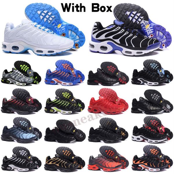 

mens tn plus runner shoes worldwide triple black white rain bow blue sneakers male outdoor trainers size 40-46311f, Black;brown