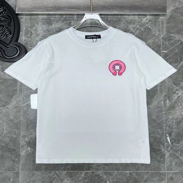 

t-shirt fashion luxury mens t shirts ch brand men tees horseshoe cross designer tshirts summer loose shirt classic man hip hop sweater dl3w, White;black