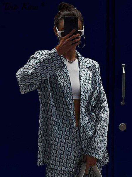 

women's tracksuits fashion long sleeve blazers two piece sets loose bodycon print pants womens outifits lady new streetwear pencil trou, Gray