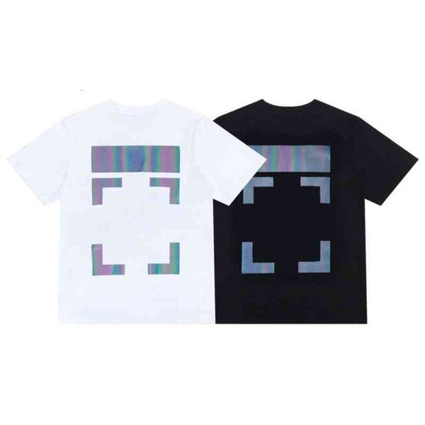 

brand designer fashion offs mens t shirts tees luxury religious oil painting letter back arrow tshirts clothing loose cotton women aaa, White;black