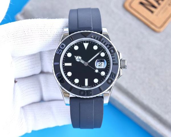 

diamond mens watch 42mm automatic mechanical movement 3235 movement stainless steel case rubber strap super luminous waterproof 50m c1, Slivery;brown
