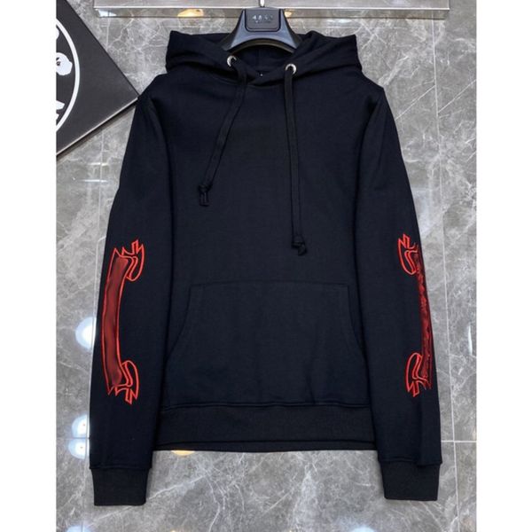 

fashion men's luxury sweatshirts classic ch brand hoodie hooded designer horseshoe sanskrit loose zipper jacket pullover coat women sw, Black
