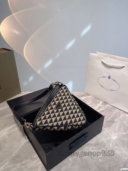 

prad bags crossbody shoulder wallet bags designer small symbole triangle jacquard fabric womens luxury single fashion brand prad crobody sum