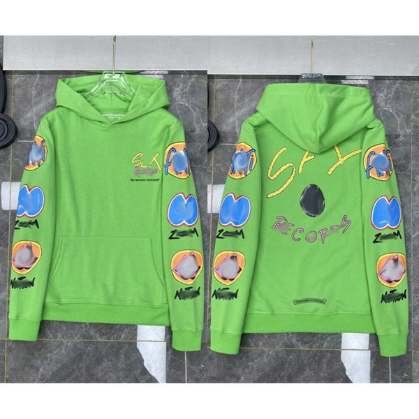 

fashion luxury men's sweatshirts classic zipper hoodies women men loose pullover hooded designer horseshoe sanskrit hoodie sweater jack, Black