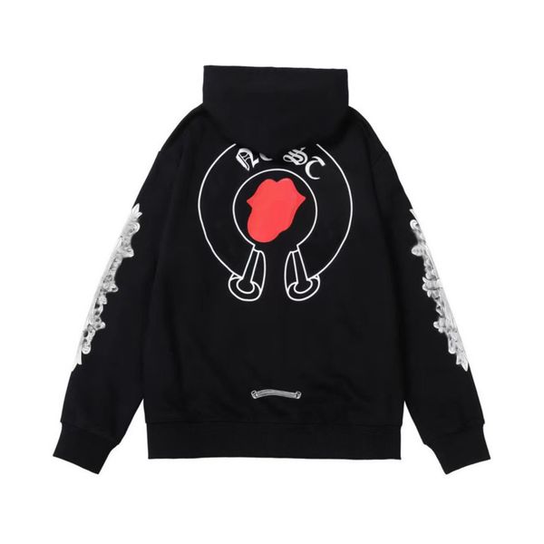 

men's luxury classic jackets fashion sweatshirts ch zipper hoodies women men pullover hooded designer horseshoe sanskrit sweater loose, Black;brown