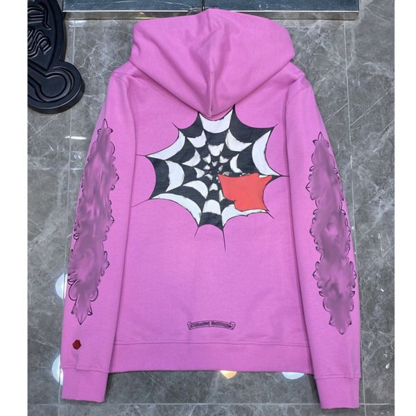 

luxury fashion men's sweatshirts classic ch brand hoodie hooded designer horseshoe sanskrit loose zipper jacket pullover coat women sw, Black