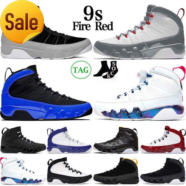 

outdoor boots 9 9s mens basketball shoes fire red particle grey bred racer blue gym red anthracite chile change the world citrus men sports, Black