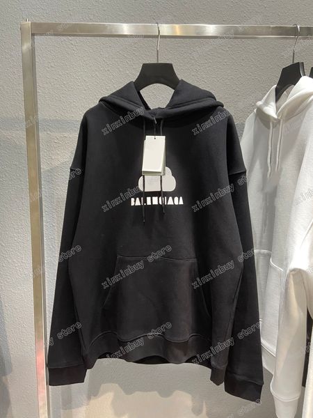 

xinxinbuy men designer sweatshirts destroyed letter paris latch print paris pullover women yellow green white black xs-2xl, Black;brown