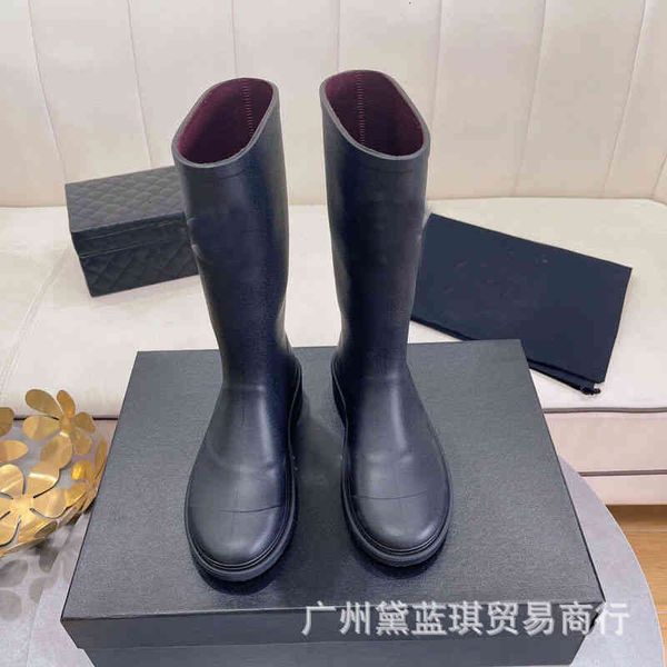 

spring dress shoes and summer rubber middle tube flat bottomed women's ancient rain boots r4xm n16v, Black