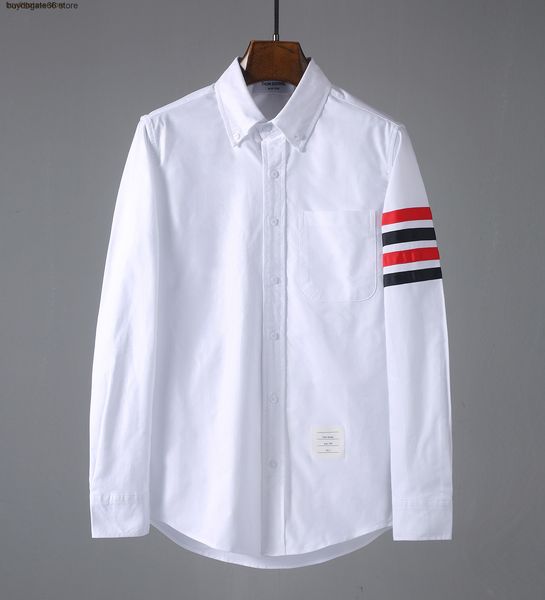 

4c men's casual shirts thom bro fashion brand new four bar oxford spinning long sleeve men and women alike, White;black