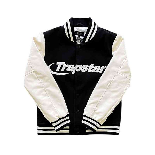 

jacketsdesigner men baseball uniform trapstar varsity jacket faux leather 1 quality women embroidered coat london high street, Black;brown