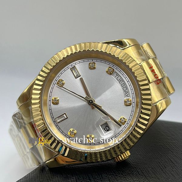 

rolax luxury luxury watchsc- u1 41mm automatic watch mens womens stainless steel waterproof luminous classic watch ayw, Slivery;black