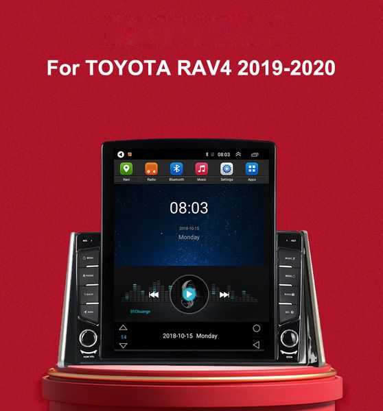 

10.1 inch android gps car video multimedia system for 2019-toyota rav4 with aux bluetooth music support mink link obd ii rearview camera