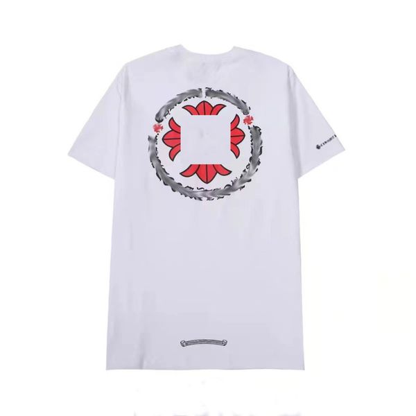 

mens luxury designer t shirts ch brand fashion men sanskrit letter t-shirt horseshoe cross tshirts man hip hop sweater summer loose women cl, White;black