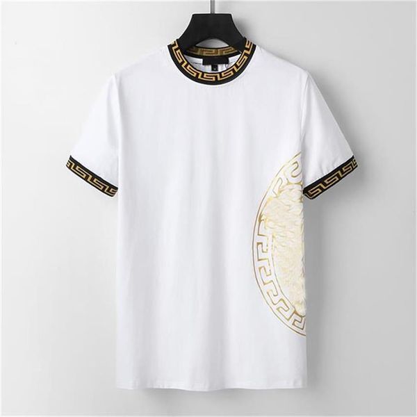 

summer european men's t-shirt designer tee wrinkle shrinkage wool ball cotton print applique chrome fashion basketball white ucci shirt, White;black