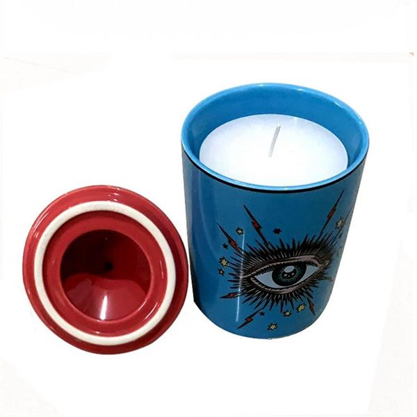 

creative ceramic candle holders big eye candlestick starry sky candles holder with hand lid candle's jar diy candleabras for home 263x