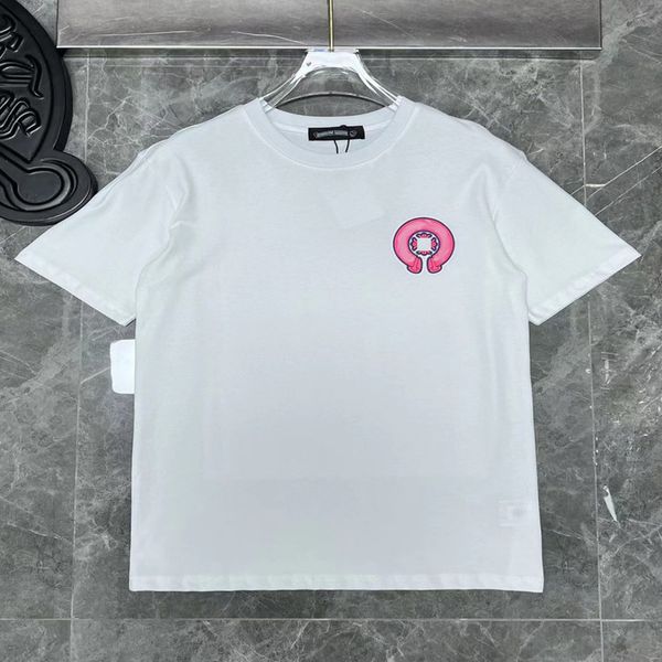 

luxury fashion mens t shirts ch brand men tees horseshoe cross designer tshirts summer loose women shirt classic man hip hop sweater sanskr, White;black