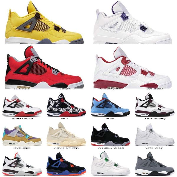

shoes 4s 4 basketball men women thunder desert moss taupe haze university blue white oreo black cat bred toro bravo mens trainers