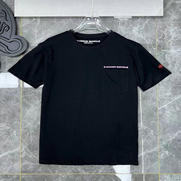 

mens loose luxury t shirts ch brand fashion men tees horseshoe cross designer tshirts summer women shirt classic man hip hop sweater sanskr, White;black