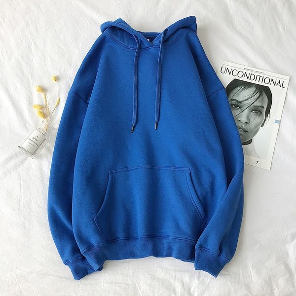 

ebaihui men hoodie with pocket solid large size casual hoodies male spring autumn 2022 new long-sleeved couple loose 5xl, Black
