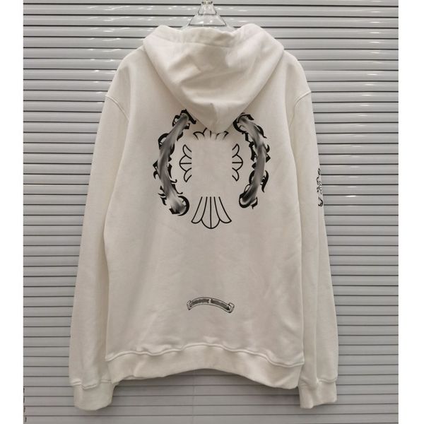 

men's luxury fashion sweatshirts classic brand ch zipper hoodies women men loose pullover hooded horseshoe sanskrit hoodie sweater jack, Black