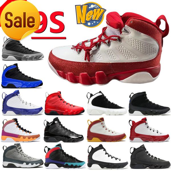 

outdoor boots 2022 new 9s ix basketball shoes 9 cool particle grey bred patent chile red gym fire red racer unc university blue dark charcoa, Black