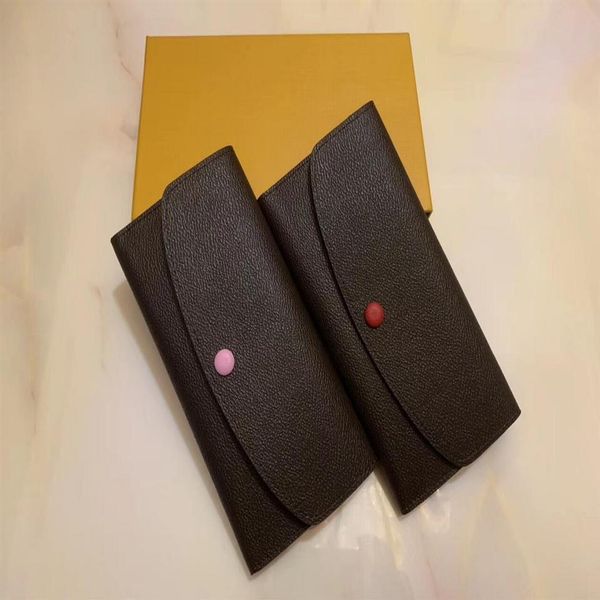 

2018 whole lady coin purse leather long wallet card holder original box women wallets265z, Red;black