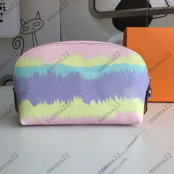 

monograms embossing cosmetic bag women shoulder crossbody designer handbags fashion clutch bag multicolor wallet messenger bags m47515, Red;black