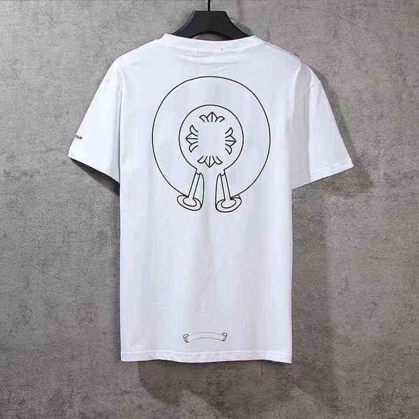 

summer luxury heart mens t shirts fashion ch brand men sanskrit letter t-shirt horseshoe cross designer tshirts man hip hop chromes sweaterd, White;black
