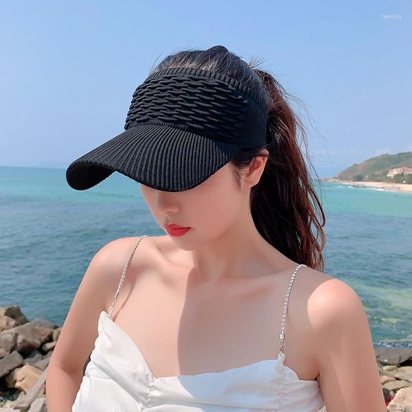 

ball caps long brim baseball cap breathable comfortable women casual hollow empty hat summer outdoor sports daily, Blue;gray