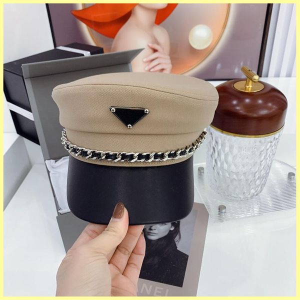 

2021 women newsboy hats fashion bonnie bonnet luxury designers caps triangle hats mens pure cotton bucket hat letter cappello good210922937, Blue;gray