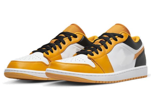 

authentic 1 taxi men basketball shoes 1s university gold white black outdoor sports sneakers trainers with original box, Red;white