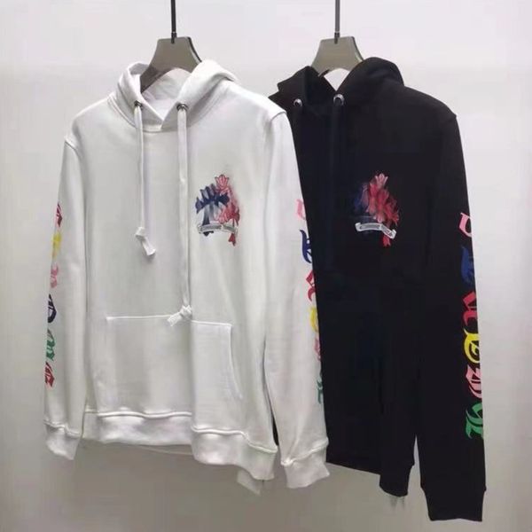 

luxury men's classic jackets fashion sweatshirts brand ch zipper hoodies women men pullover hooded horseshoe sanskrit sweater loose jac, Black;brown