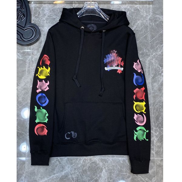 

men's luxury classic jackets fashion sweatshirts brand ch zipper hoodies women men pullover hooded designer horseshoe sweater loose jac, Black;brown