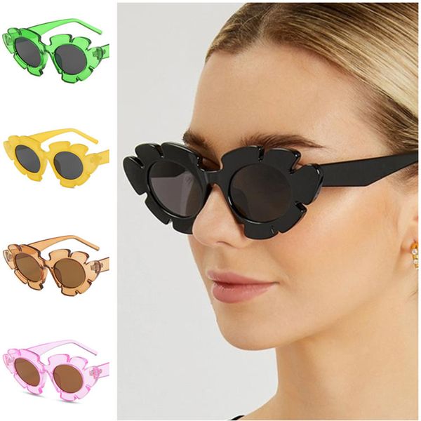 

fashion sunglasses women cat eye sun glasses flowers adumbral anti-uv spectacles oversize frame eyeglasses retro ornamental, White;black