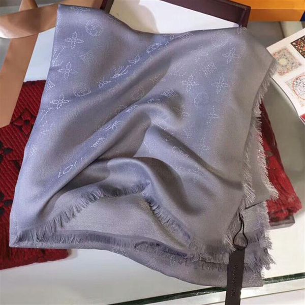 

whole scarf classic silver thread jacquard scarves women's fashion soft shawl triangle shawls 140 140cm279l, Blue;gray