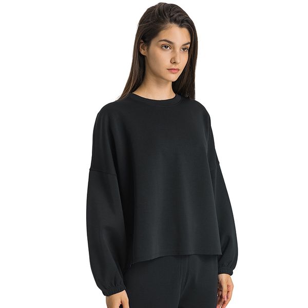 

crew oversized l209 sweatshirt hoodies yoga clothes pullover long sleeve shirts soft rayon casual sports coats lightweight warmth relaxed fi
