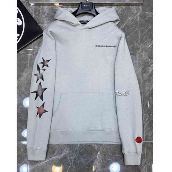 

men's luxury classic sweatshirts ch fashion hoodies men woman designer horseshoe sanskrit cross pullover hooded zipper sweater loose ja, Black