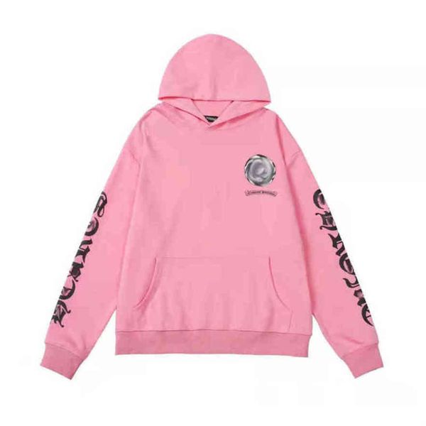 

men's classic luxury sweatshirts brand ch designer hoodie fashion men women horseshoe sanskrit loose zipper jacket pullover hooded coa, Black