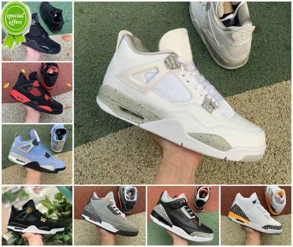

boots jumpman sail white oreo 4 4s basketball shoes university blue mens union noir desert moss fire red thunder bred taupe haze what the bl, Black