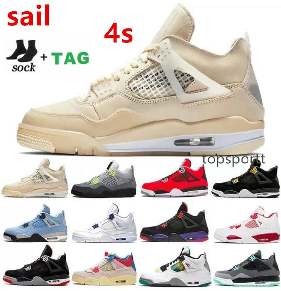 

university blue basketball shoes jumpman 4 4s men women basket shoe white guava ice oreo sail noir metallic purple black cat bred shimmer ca