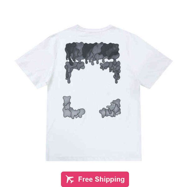 

t shirt fashion brand mens t shirts designer classic back arrow melt gradient x, White;black