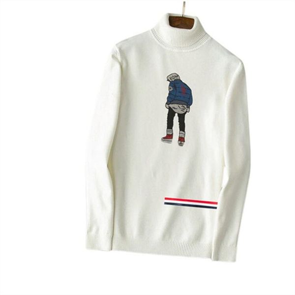 

brand designers design fashionable men's sweaters leisure long classic luxury plaid pullover a variety of styles and women's loose, White;black