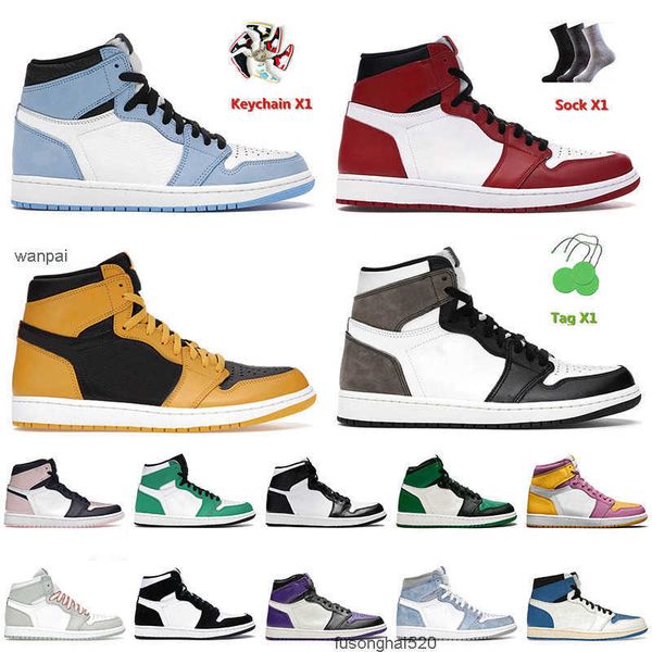 

shoes 1 1s jumpman basketball shoes university blue high dark mocha pollen chicago fragment unc bred patent obsidian court purple retro trai, Black