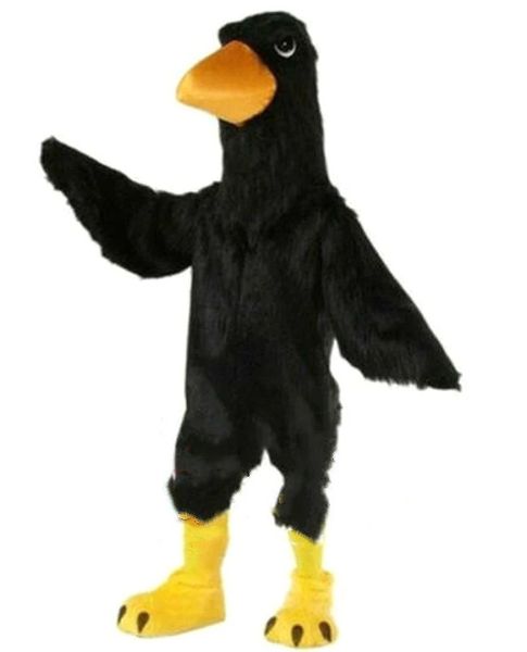 

black bird eagle fursuit furry mascot costume cartoon outfits clothing advertising, Red;yellow