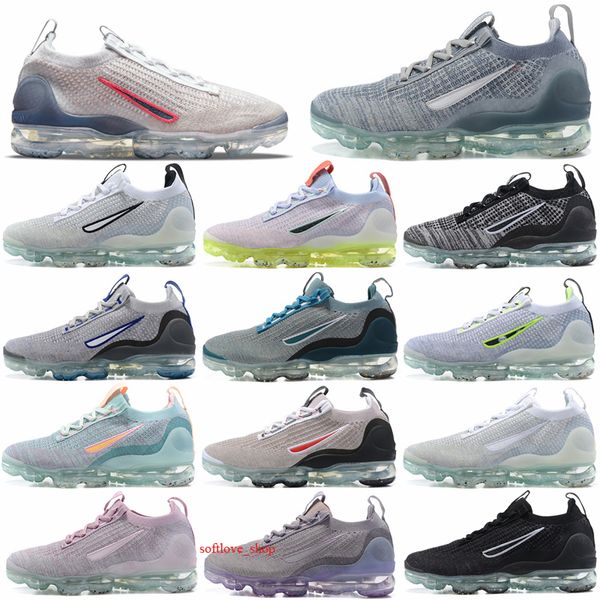 

2021 running shoes mens womens sports sneakers dark grey black speckled white pink neon stone blue pure platinum team red light dew flynit t, White;red